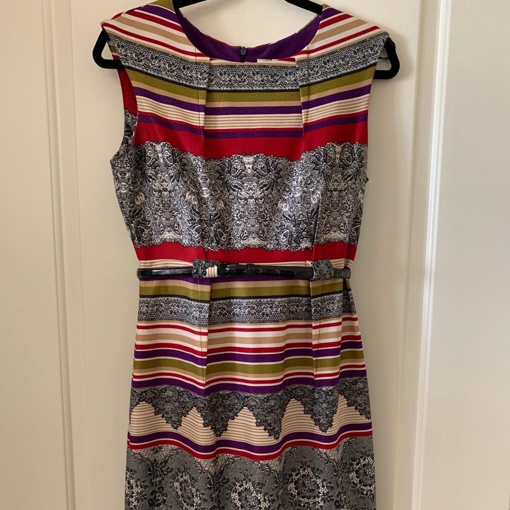 Emma & Michele ADORABLE belted, sleeveless dress